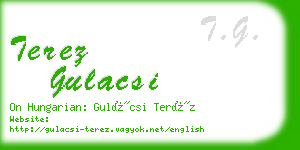 terez gulacsi business card